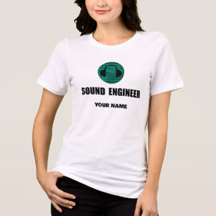 Personalized Sound Engineer Audio Engineering Tri-Blend Shirt