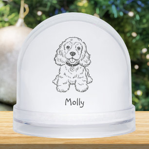 Personalized Spaniel Dog Christmas Snowglobe
