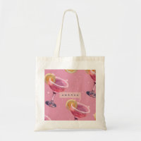 Personalized Sparkle Glam Pink Cocktail 