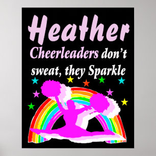 PERSONALIZED SPARKLING CHEERLEADER POSTER