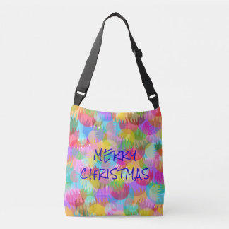 PERSONALIZED SPARKLY COLOURED MERRY CHRISTMAS CROSSBODY BAG