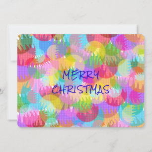 PERSONALIZED SPARKLY COLOURED MERRY CHRISTMAS INVITATION