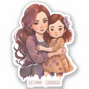 Personalized Sparkly Mother and Daughter