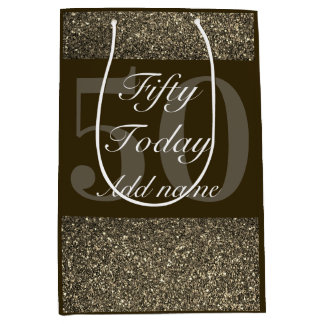 Personalized special birthday gift bag 50th
