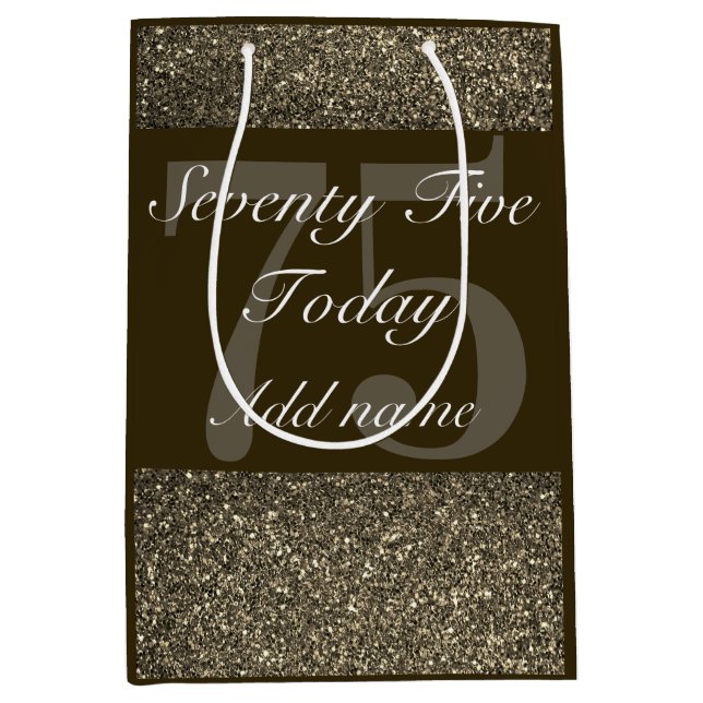 Personalized special birthday gift bag 75th (Front)