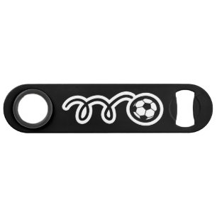 Personalized speed bottle opener for soccer fans