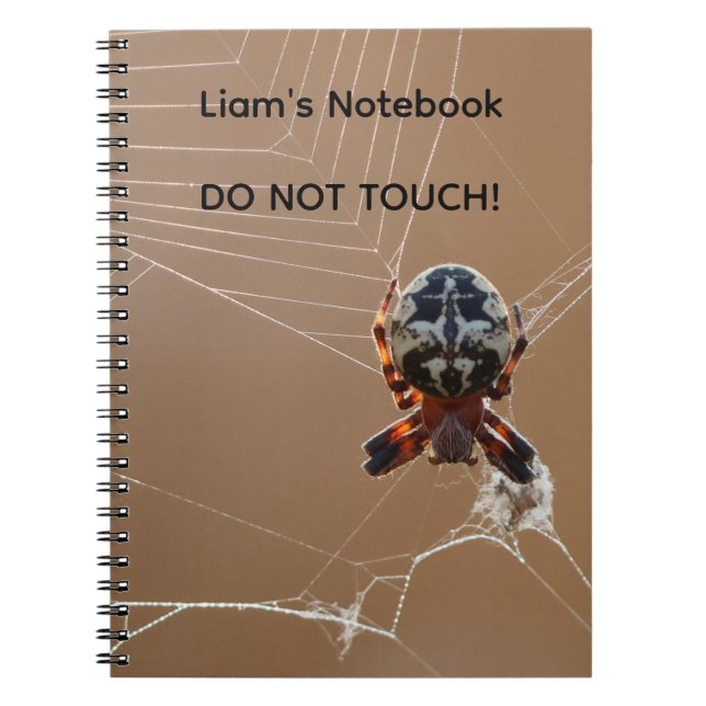 Personalized Spider Photo Notebook - Custom Name (Front)