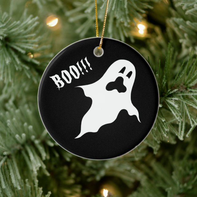 Personalized Spooky Halloween Ghosts Tree Ornament (Tree)