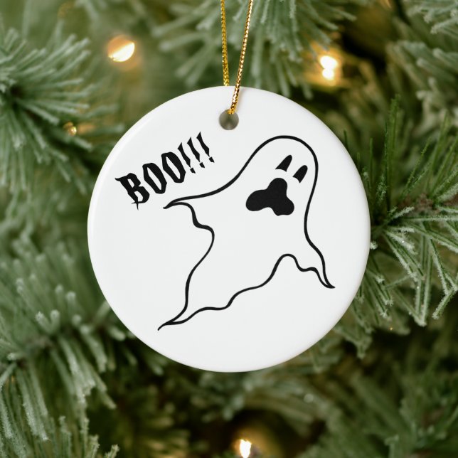 Personalized Spooky Halloween Ghosts Tree Ornament (Tree)