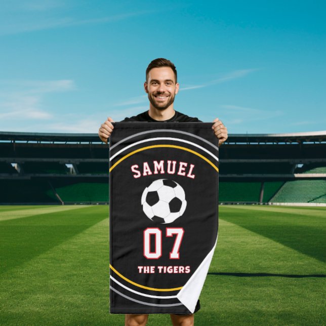 Personalized Sports coach soccer Football Player Hand Towel (Creator Uploaded)