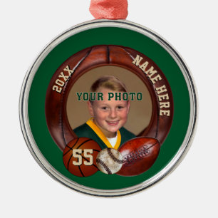 Personalized Sports Ornaments Your PHOTO, TEXT