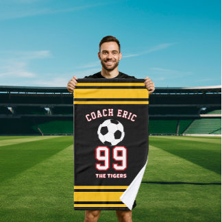 Personalized Sports soccer coach Football Player Hand Towel