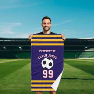 Personalized Sports soccer Custom Football Player Hand Towel