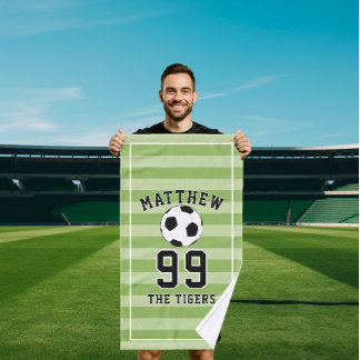 Personalized Sports soccer Football Player Hand Towel