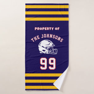 Personalized Sports Towel   Custom Football Player