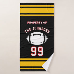 Personalized Sports Towel   Custom Football Player
