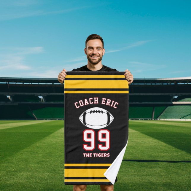 Personalized Sports Towel | Custom Football Player (Creator Uploaded)
