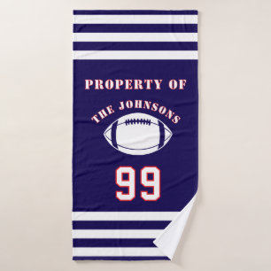 Personalized Sports Towel   Custom Football Player