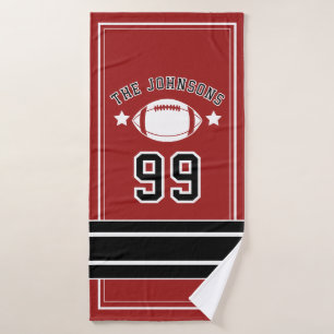 Personalized Sports Towel   Custom Football Player