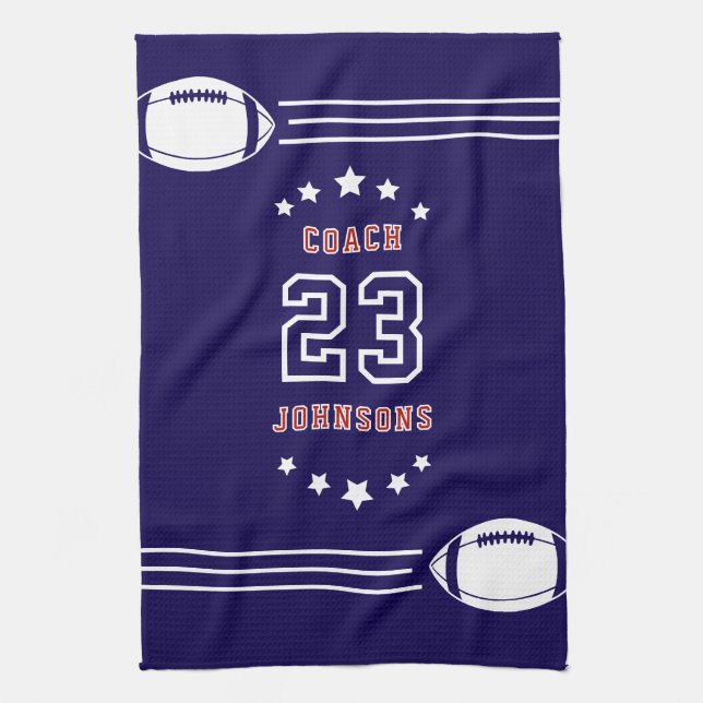 Personalized Sports Towel Players and Coach (Vertical)