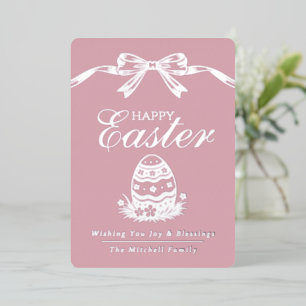 Personalized Spring Easter Egg Silver Bow