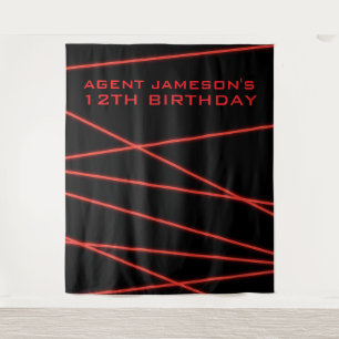 Personalized Spy Party Laser Tapestry