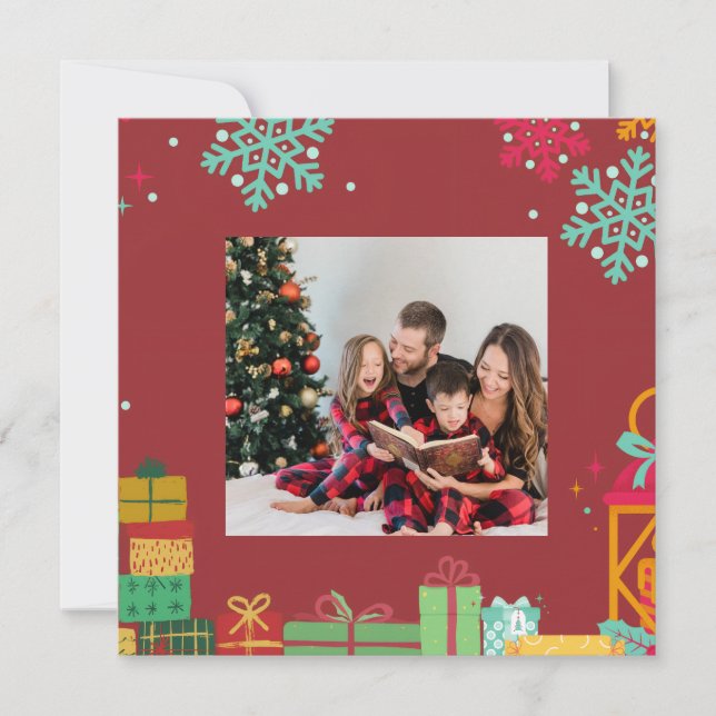 Personalized Square Holiday Card (Front)