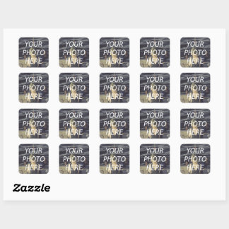 Personalized Square Photo Sticker Sheet