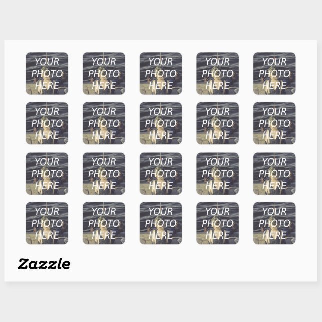 Personalized Square Photo Sticker Sheet (Sheet)