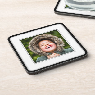 Personalized Square Photo Template Framed Inlay Coaster