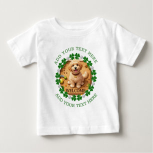 Personalized St. Patrick’s Day Shamrock with Pearl Baby T-Shirt