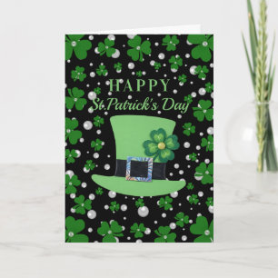 Personalized St. Patrick’s Day Shamrock with Pearl Card
