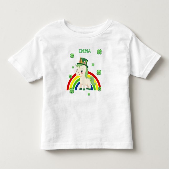 Personalized St. Patrick’s Day Toddler T-Shirt (Front)