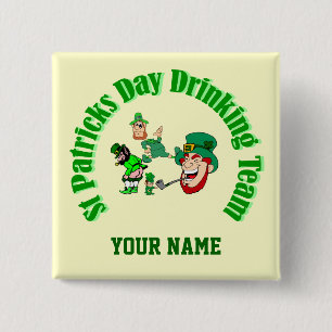 Personalized St Patrick's day 15 Cm Square Badge