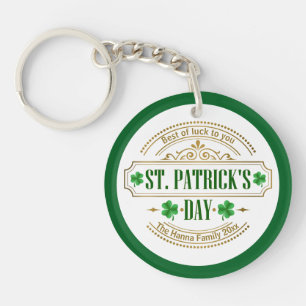 Personalized St. Patrick's Day I Luck of the Irish Key Ring