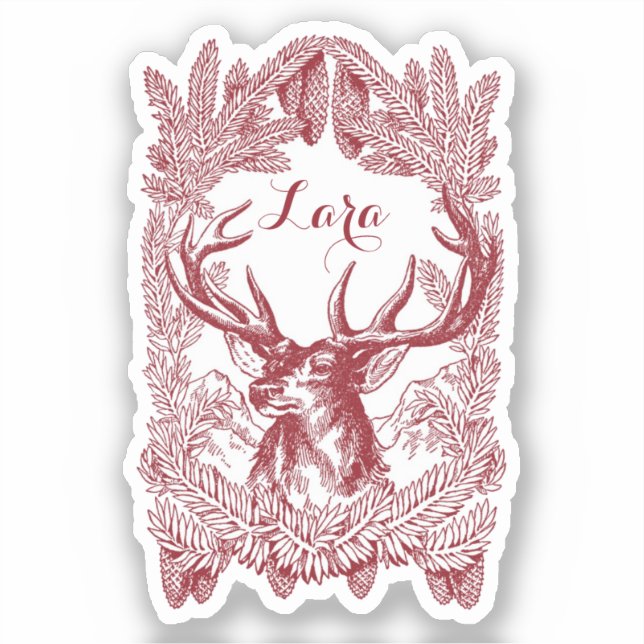 Personalized Stag sticker (Front)