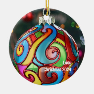 Personalized Stained glass Ornament