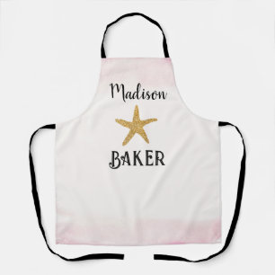 Personalized Star Baker Pink Ombre Apron