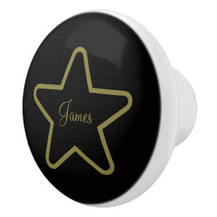 Personalized Star Ceramic Knob