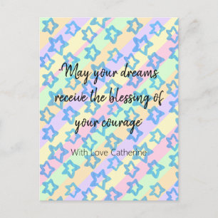 Personalized Star Rainbow Dream with Courage Postcard