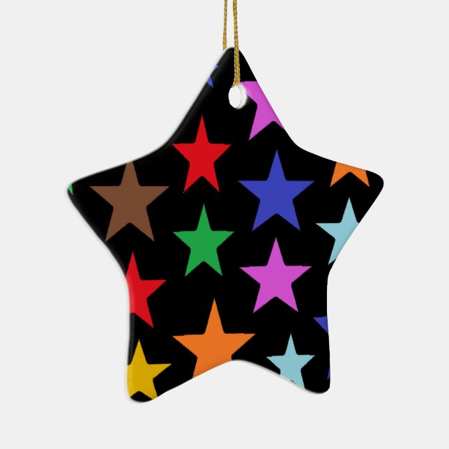 Personalized Star Shaped Christmas Ceramic Ornamen Tree Decoration (Right)