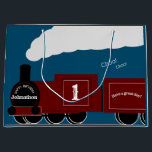 Personalized steam train birthday large gift bag<br><div class="desc">Personalized steam train large birthday gift bag.
Perfect for those who love railways or for boys who love trains.
To customize the name and change shown,  click personalize.</div>