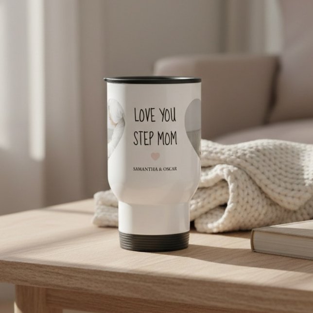 Personalized Step Mom with Photo – Custom Gift Travel Mug (Creator Uploaded)