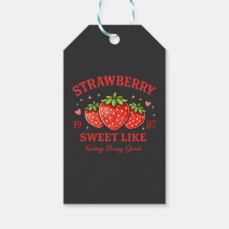 Personalized Strawberry Sweet Custom Birth Year Gift Tags