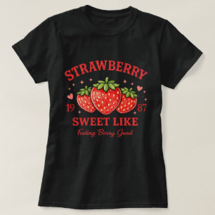 Personalized Strawberry Sweet Custom Birth Year T-Shirt