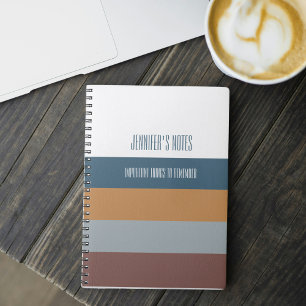 Personalized Striped Custom Name Notebook