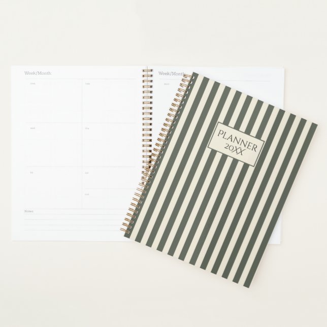 Personalized Striped Planner 20XX (Display)