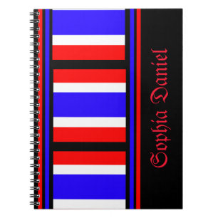 Personalized Stripes Pattern         Notebook