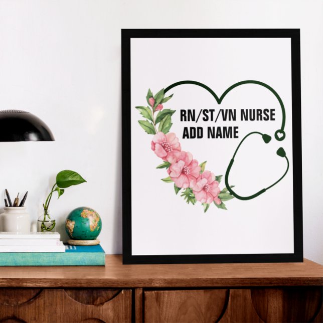 Personalized Student-Registered-Veteran Nurse Name Poster (Creator Uploaded)