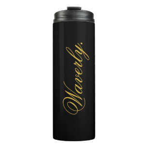Personalized Stylish Black Thermal Drink Tumbler